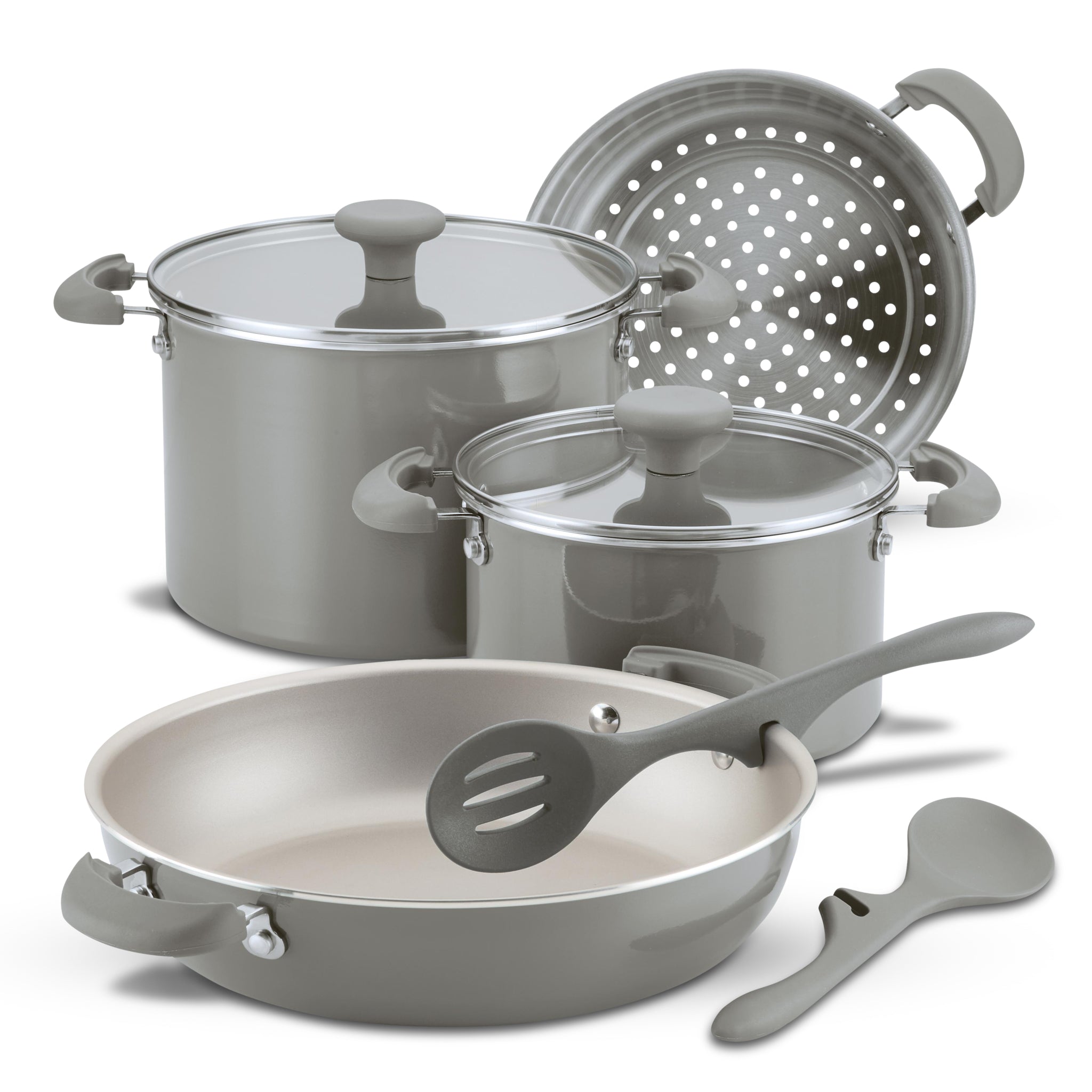 Stackable 8-Piece Nonstick Cookware Set