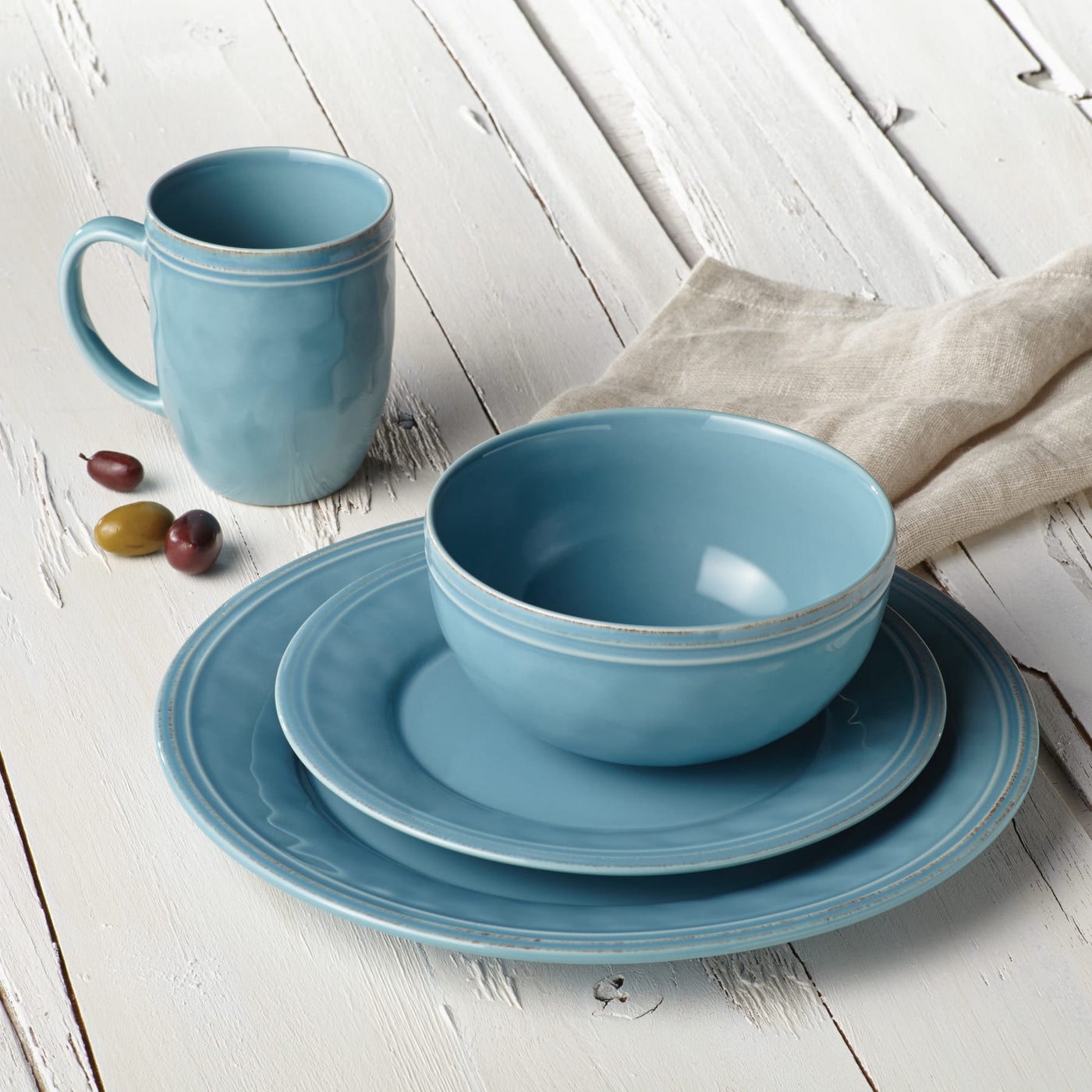 Dinnerware 16-Piece Dinnerware Set | Agave Blue