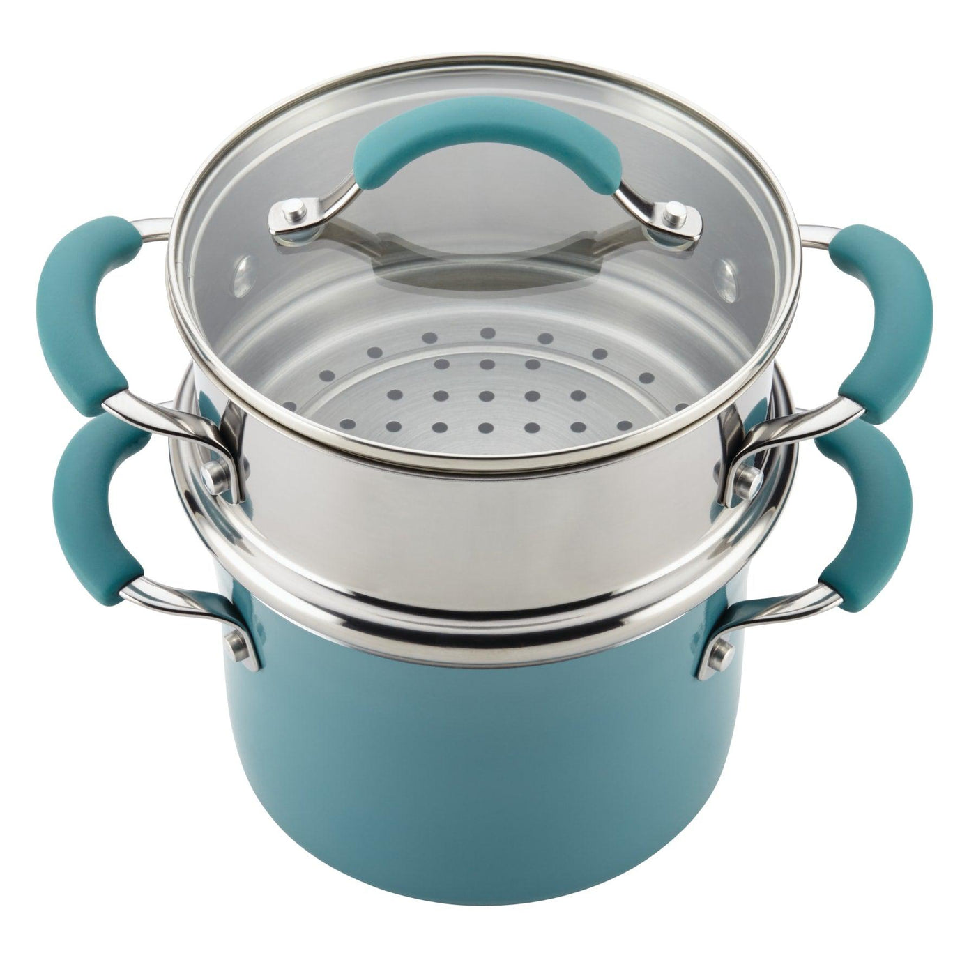 Cookware 3-Quart Covered Steamer Set | Agave Blue
