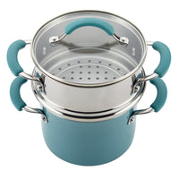 Cookware 3-Quart Covered Steamer Set | Agave Blue