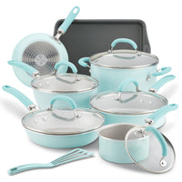 13-Piece Nonstick Induction Cookware Set with pots, pans, lids & more.
