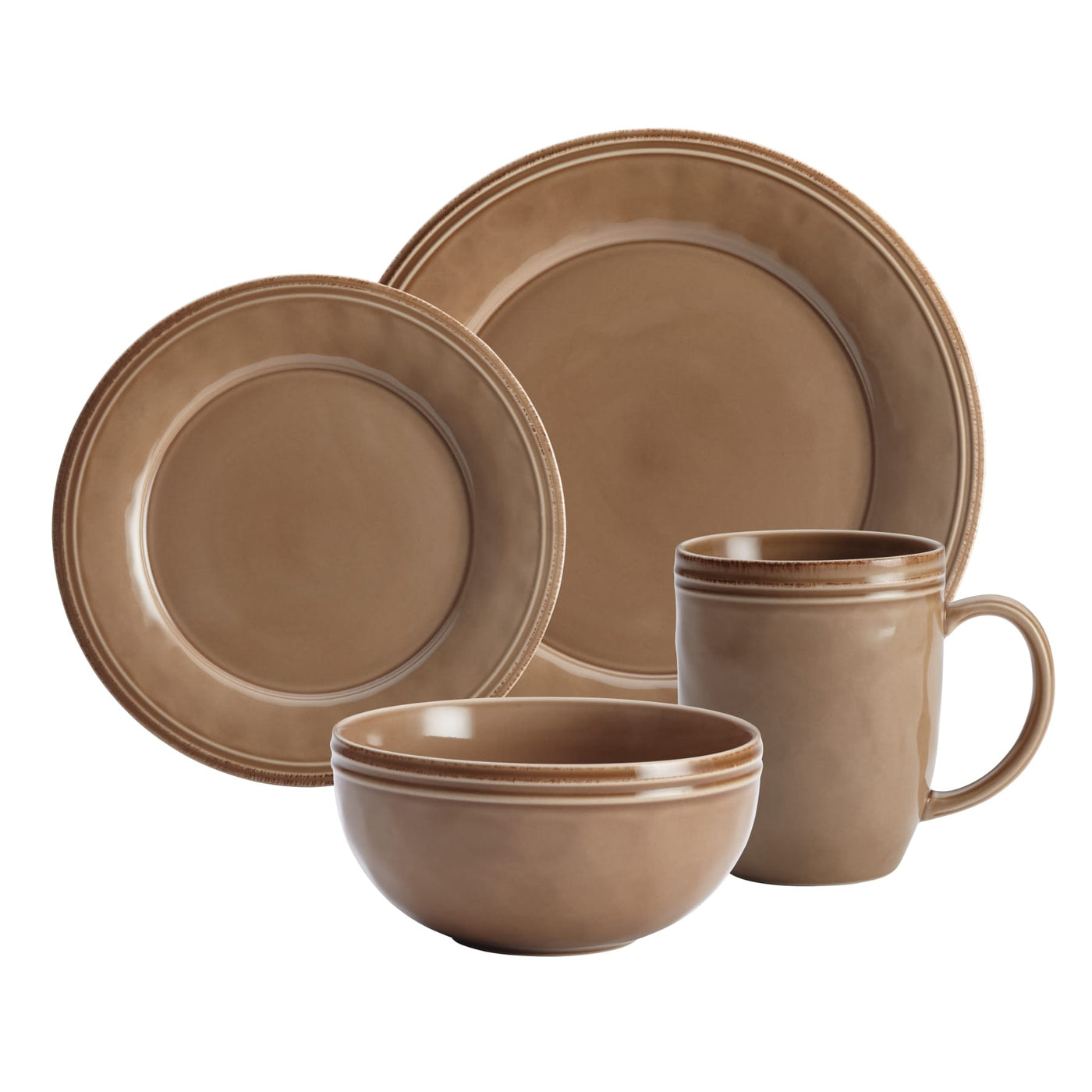 Dinnerware 16-Piece Dinnerware Set | Mushroom Brown