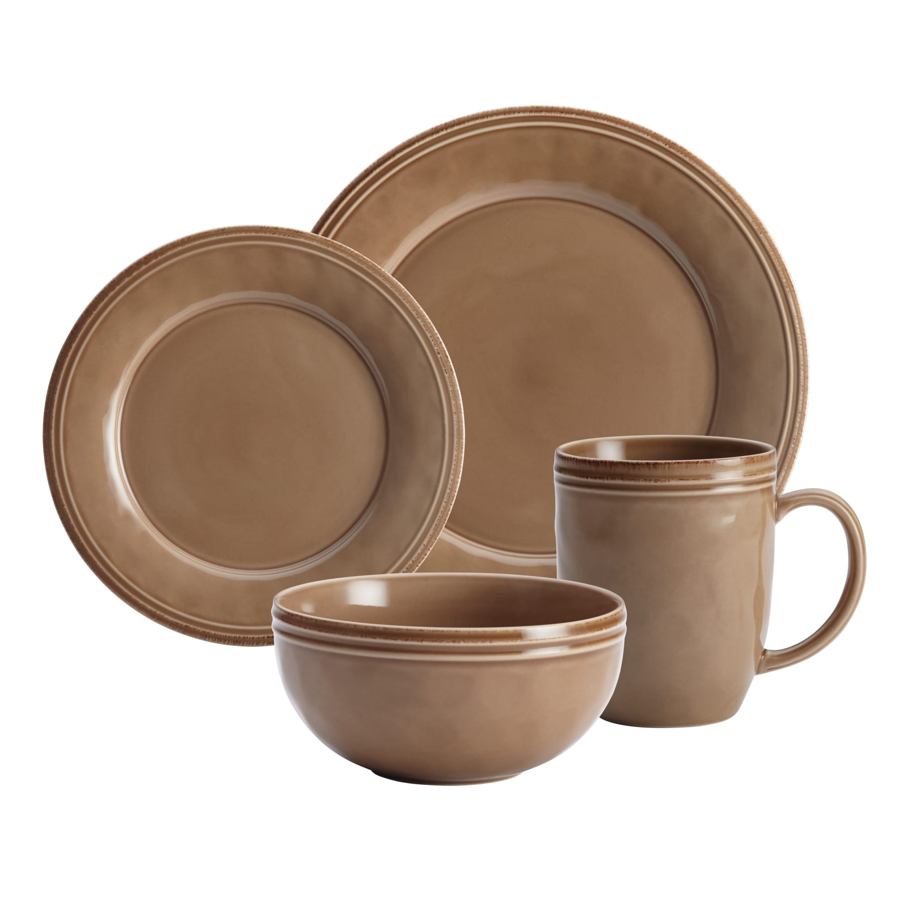 Dinnerware 16-Piece Dinnerware Set | Mushroom Brown