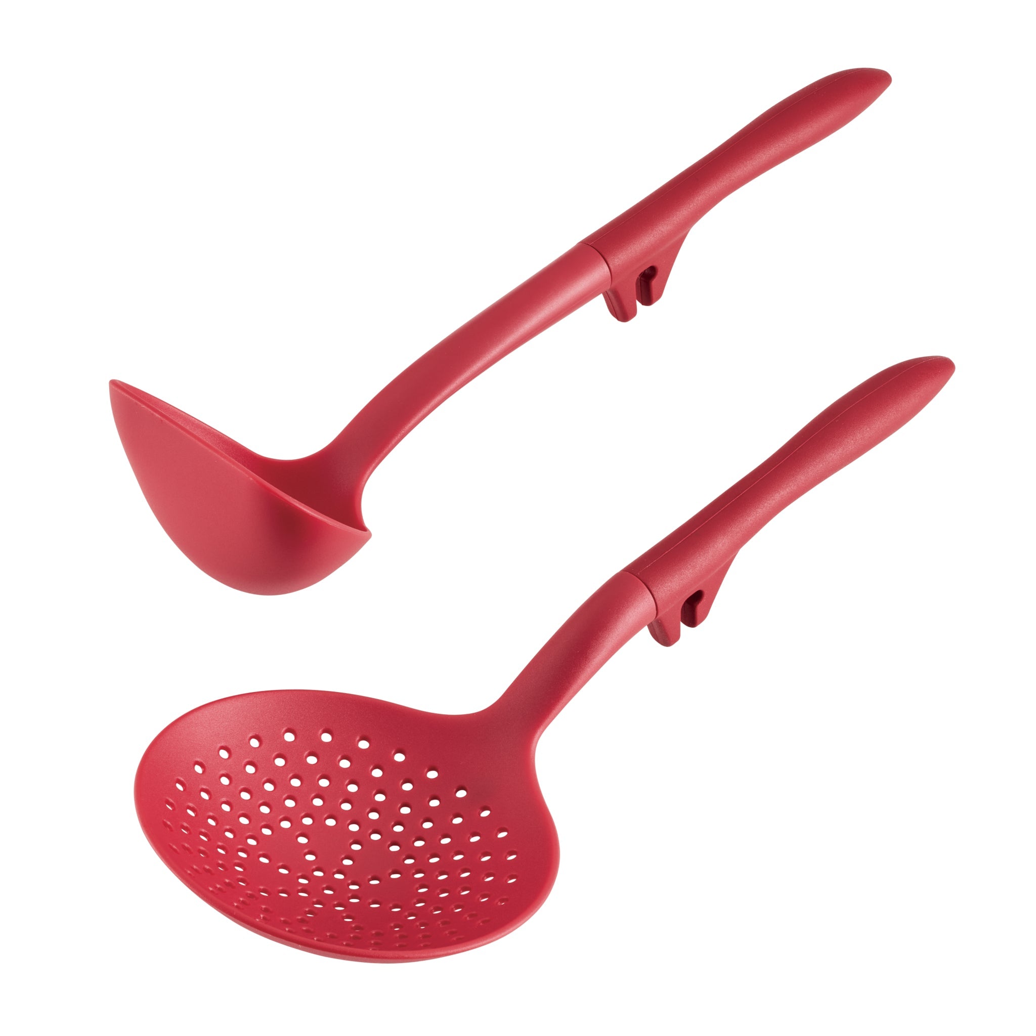 2-Piece Lazy Ladle and Skimmer | Red