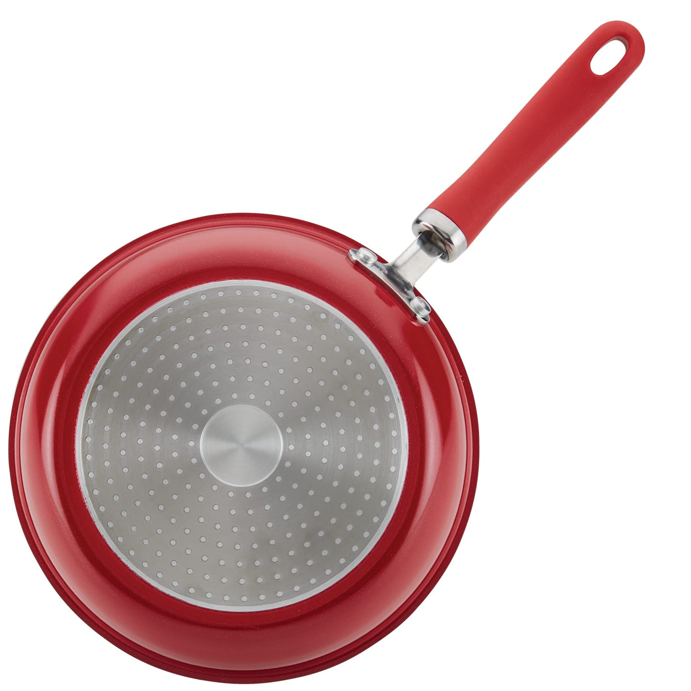 Cookware 9.5" Covered Deep Frying Pan | Red Shimmer