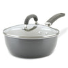 3-Quart Nonstick Induction Everything Pan with glass lid and black handle.