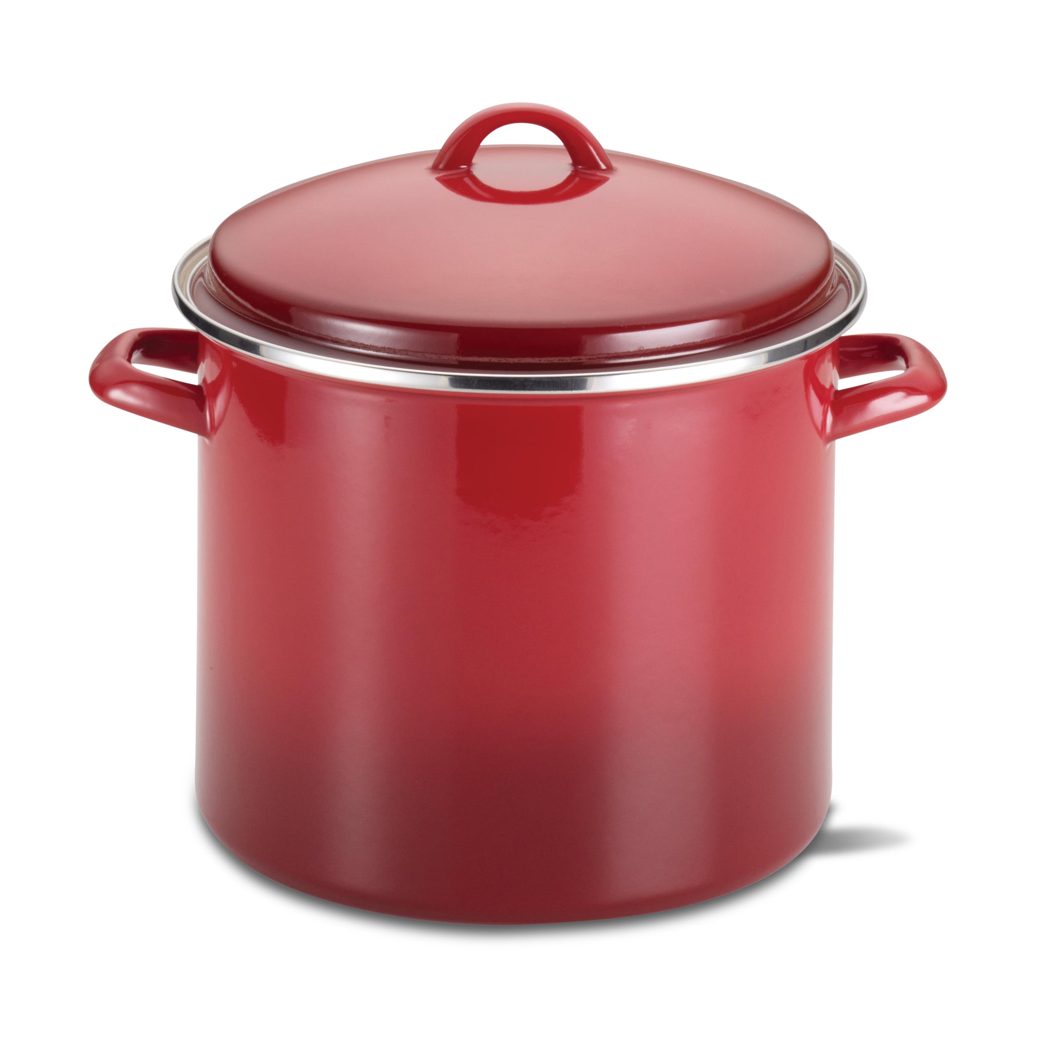 Cookware 12-Quart Covered Stockpot with Lid | Red Gradient