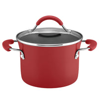 Cookware 3-Quart Covered Steamer Set | Cranberry Red