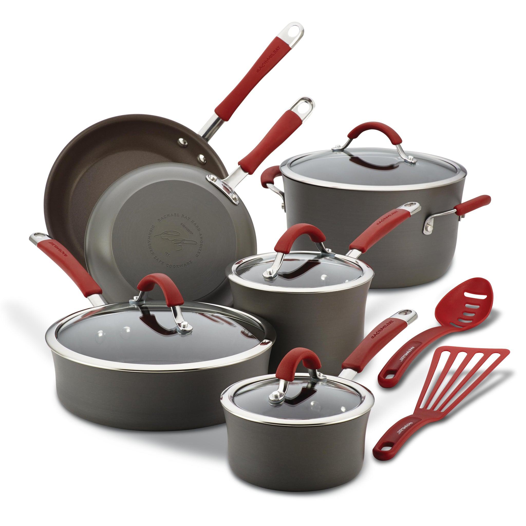 Hard Anodized 12-Piece Cookware Set | Cranberry Red